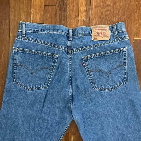 Vintage 1990s 505 Levis Mens Jeans (42x30) 100% Cotton Classic Straight - Picture 4 of 7